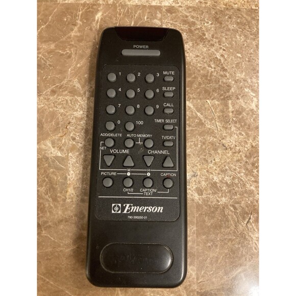 Emerson  790 390250 01 Remote Control TV CATV Model TC 1351 Tested Works - Picture 1 of 5
